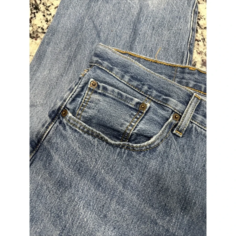Levi's 501 Button Fly Jeans‎ Men's Size 42x30 Medium Wash Destressed
